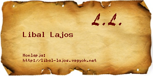 Libal Lajos névjegykártya